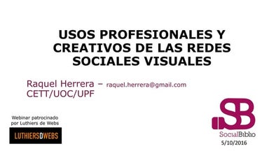 Usos profesionales y creativos de las redes sociales visuales