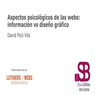 Aspectos psicológicos de las webs: ...