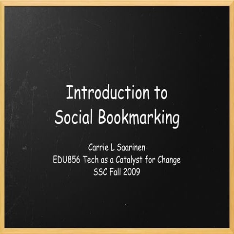 Intro to Social Bookmarking