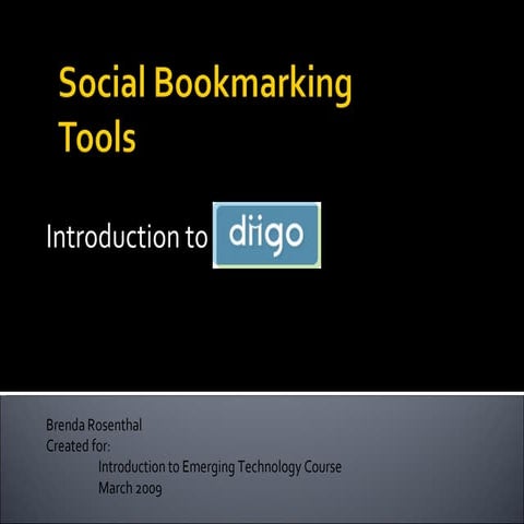 Social Bookmarking Introduction To Diigo
