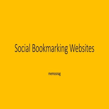 Social bookmarking websites
