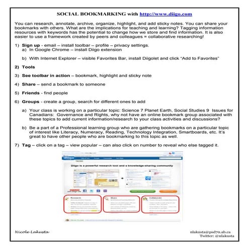 Social bookmarking with Diigo