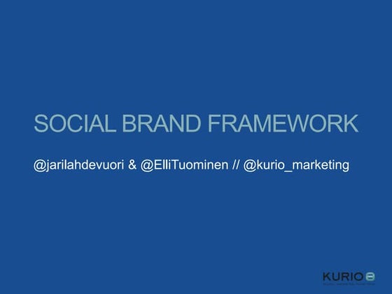 Kurio // Social Brand Framework