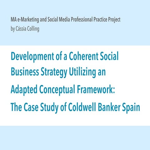 Development of a Coherent Social Business Strategy Utilizing an Adapted Conce...