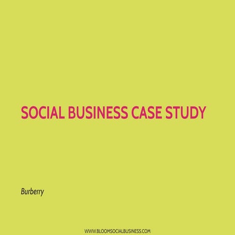 Burberry social business case study