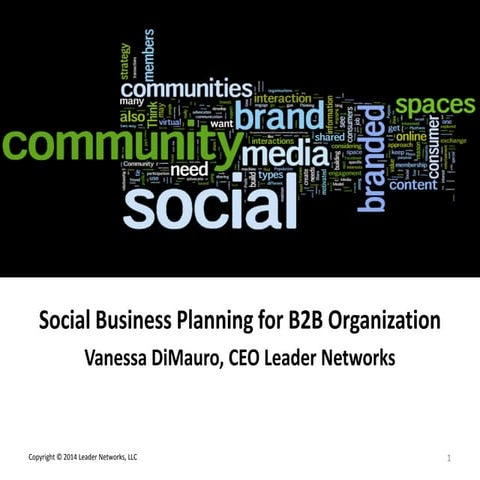 Social Business Planning for Enterprise