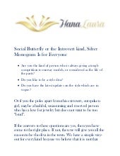 Social Butterfly Or The Introvert k...