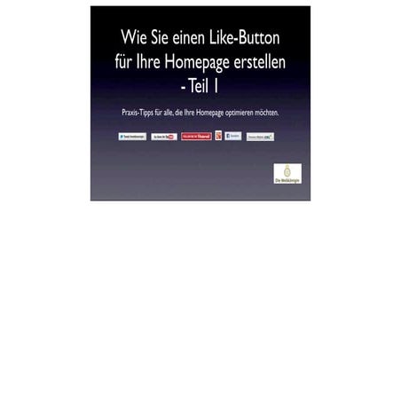 Homepage Optimierung mit Social Buttons