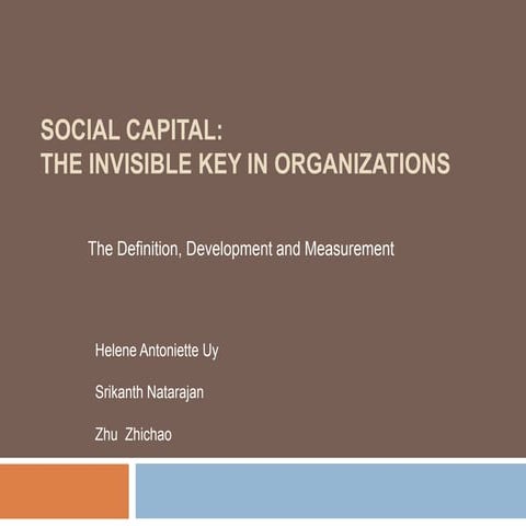 Social capital compressed version