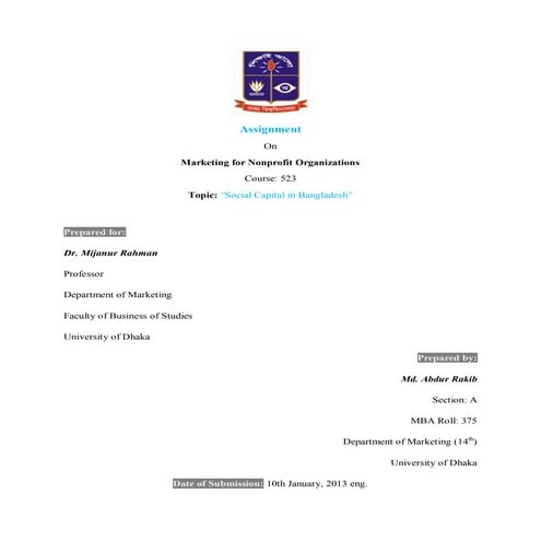 Social Capital in Bangladesh [Md. Abdur Rakib]