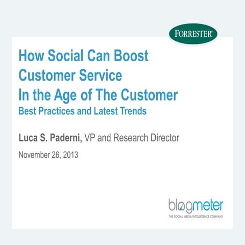Social Caring (R)evolution: How social can boost customer service