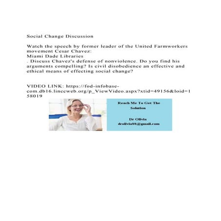 Social Change DiscussionWatch the speech by former leader of.docx