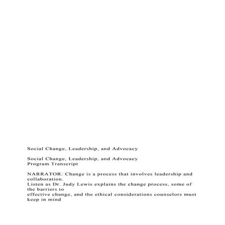 Social Change, Leade.docx