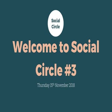 Social Circle - New innovations in Social Media, November 18
