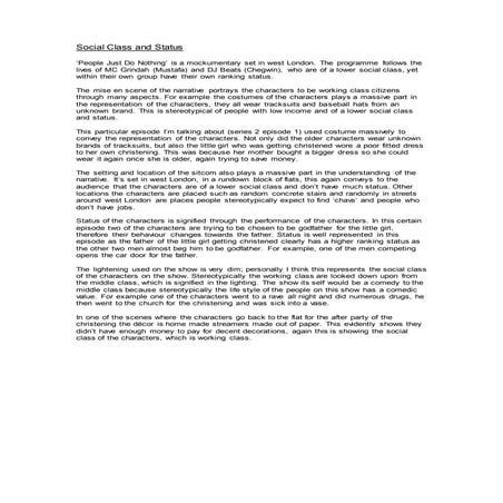 Social class and status media