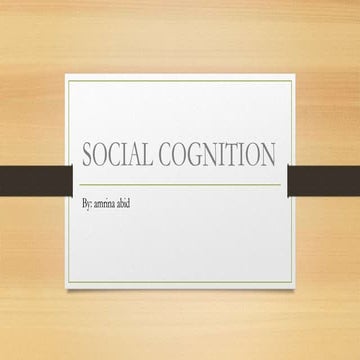 Social cognition