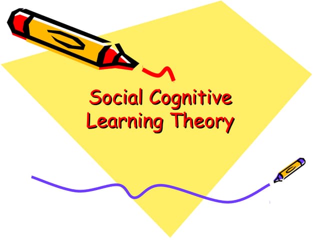 Social Cognitive Learning Theory Ppt Education Social Cognitive Learning Theory Ppt Education
