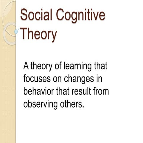 Social cognitive theory