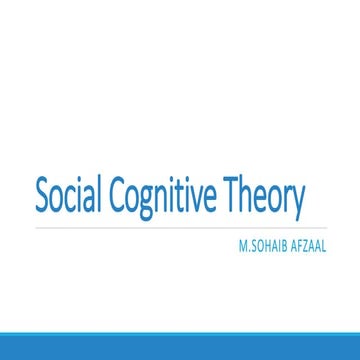 Social cognitive theory