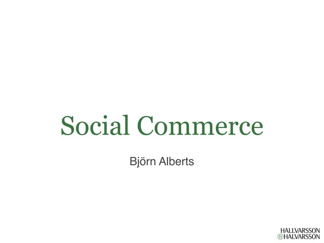 Social commerce