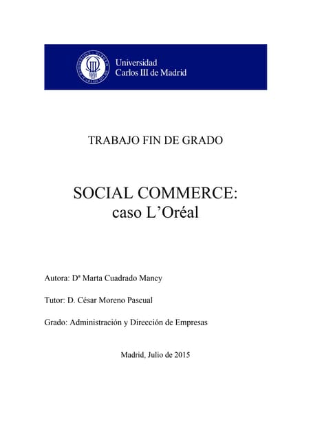 SOCIAL COMMERCE: caso L'ORÉAL