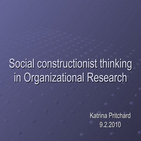 PhD Seminar 2010: Social construction