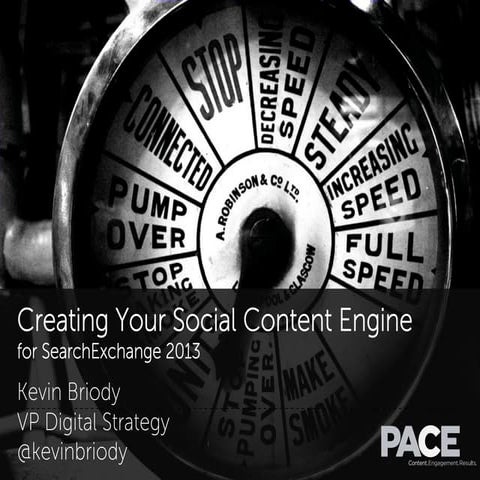 Creating Your Social Content Engine: SearchExchange 2013 Presentation