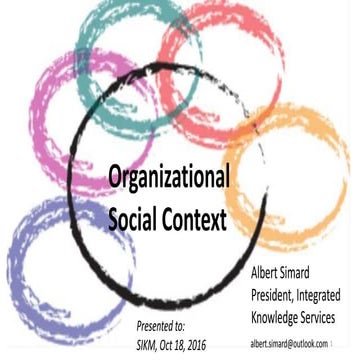 Organizational Social Context 