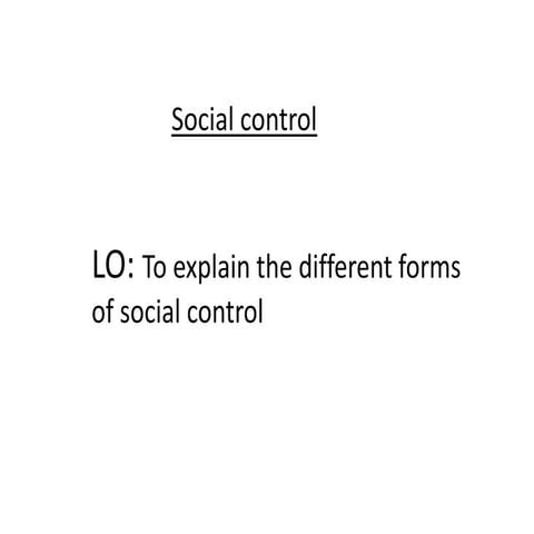 Social control