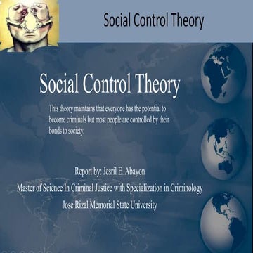 Social control theory with Philippines setting