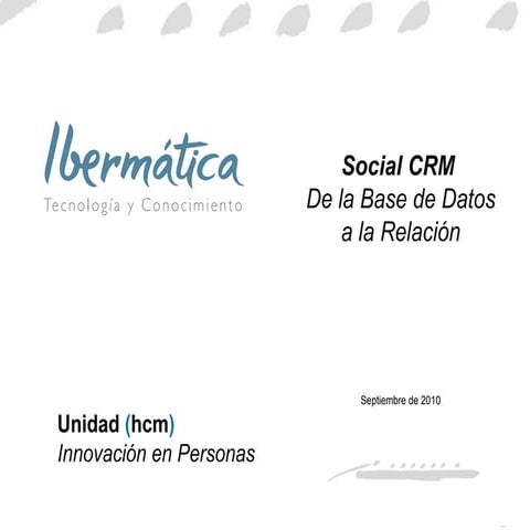 Social CRM de la bbdd a la relación