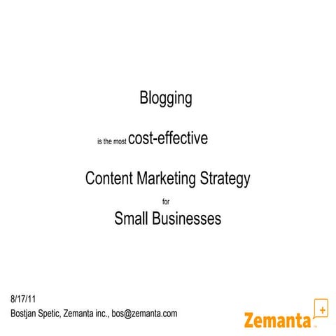 Zemanta - SocialCrush Columbia - Better Business Blogging - Part 1