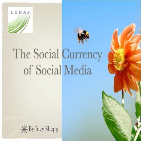 The Social Currency of Social Media by @JoeyShepp