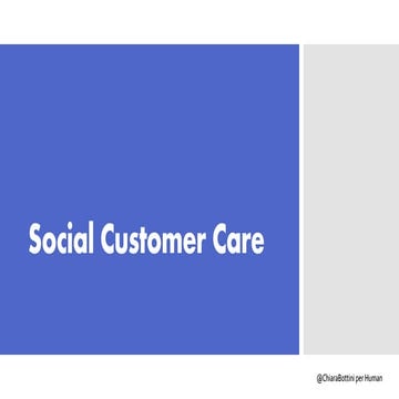 Social customer care 