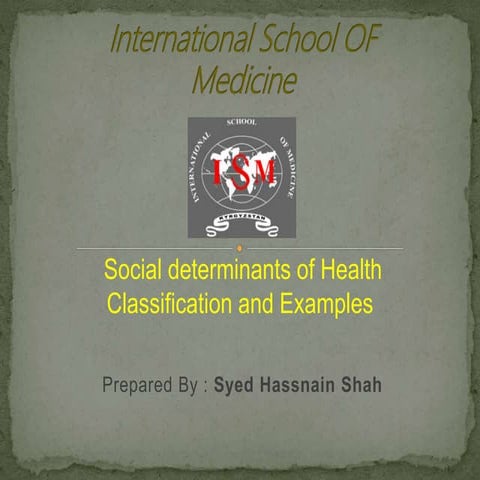 Social determinants of health