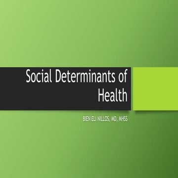 Social determinants of health