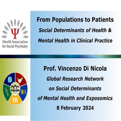 From Populations to Patients: Social Determinants of Health & Mental Health in Clinical Practice