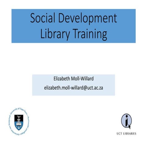 Social development library training