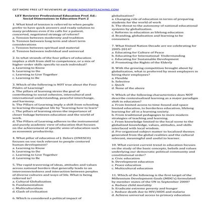 Social dimensions in education part 1 | PDF