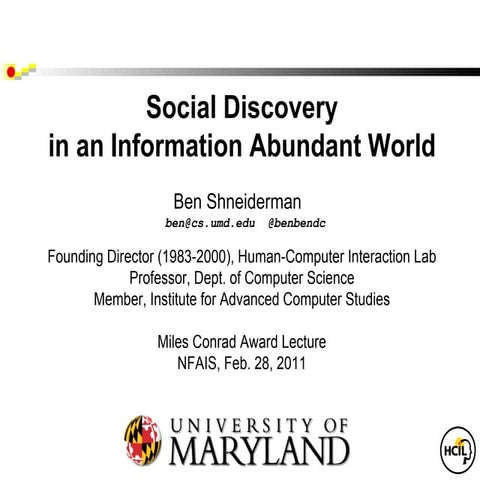NFAIS-Social Discovery in an Information Abundant World