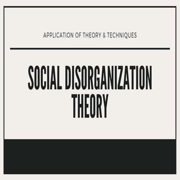 Social disorganization theory