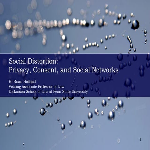 Social Distortion: Privacy, Consent, and Social Networks
