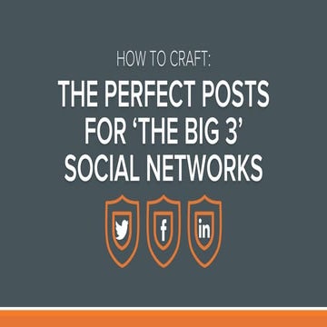 Social domination how to conquer the big 3 social media networks- From Hubspot