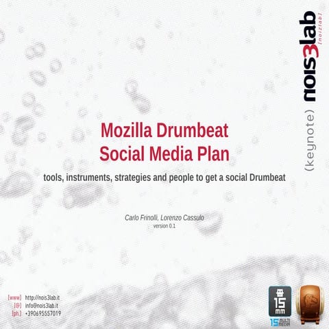 Social Media Strategy for Mozilla Drumbeat