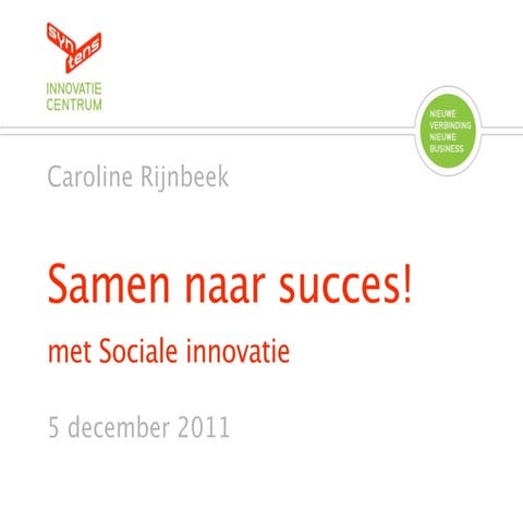 Sociale innovatie hca 051211
