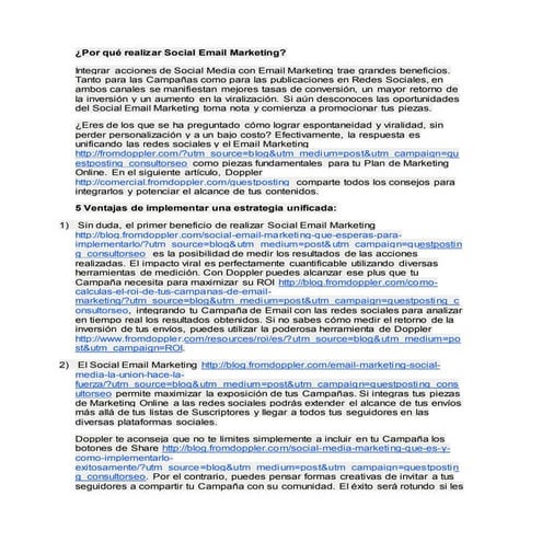 Social email marketing doppler consultorseo