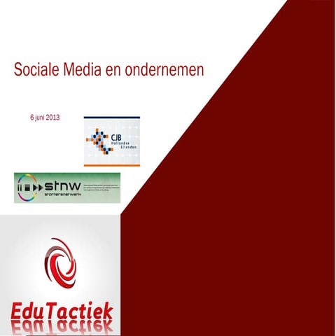 Sociale media ondernemers juni 2013