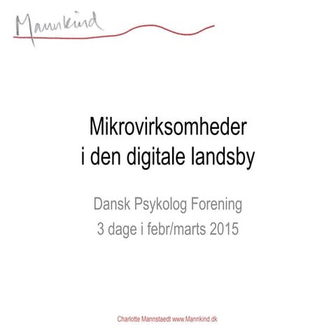 Sociale medier oplæg ved charlotte mannstaedt