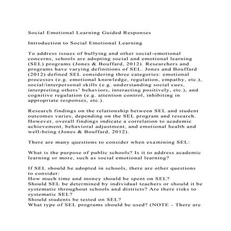 Social Emotional Learning Guided ResponsesIntroduction to Soci.docx