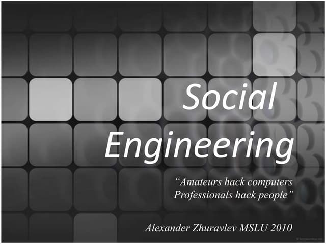 Social engineering